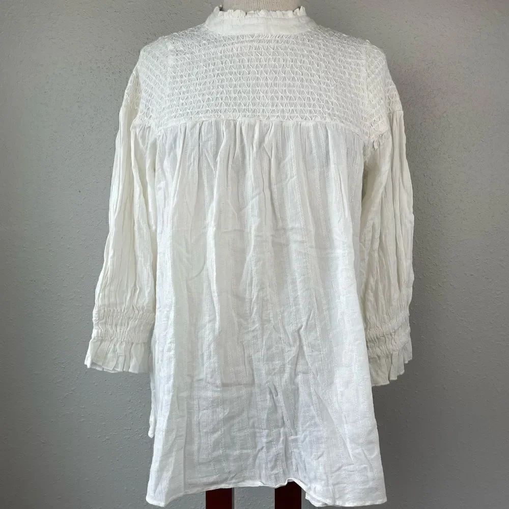 NWT Free People Ivory White Oversized Tunic Top Size XS